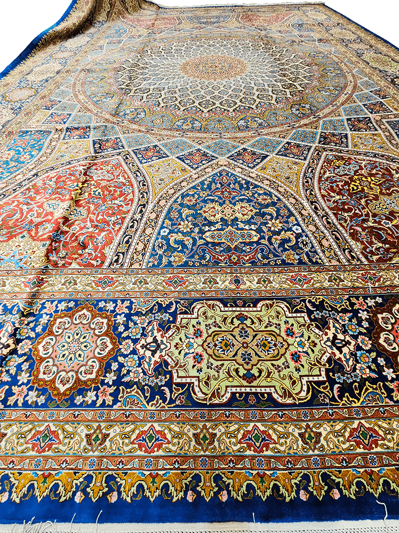 520x350 cm Fine Pure Silk Persian Tabriz rug - Rugoutlet