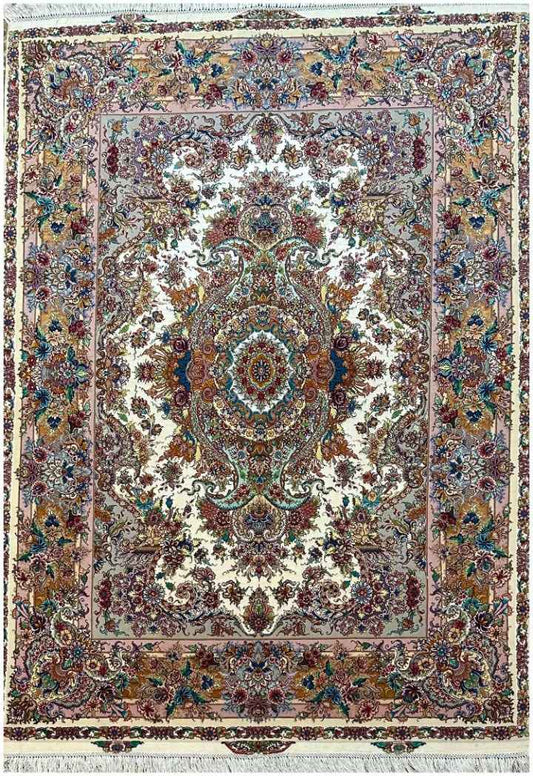 200x150 cm Fine Persian Tabriz silk and wool rug