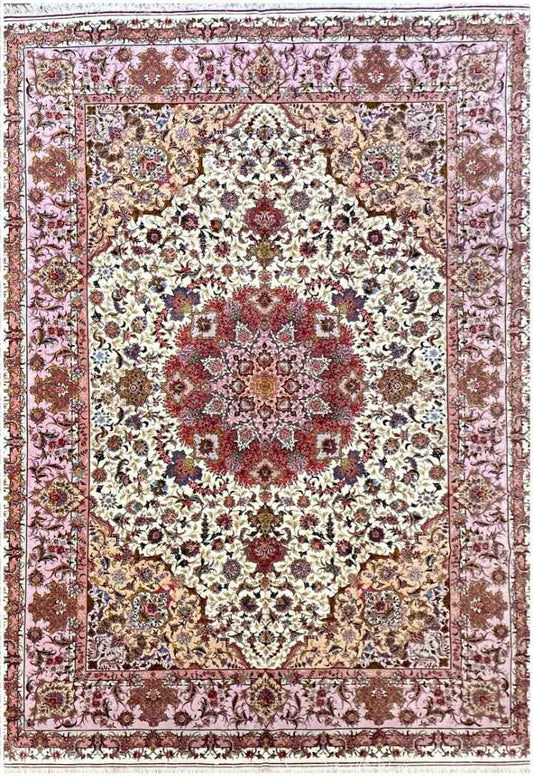 350x250 cm Fine Persian Tabriz silk and wool rug