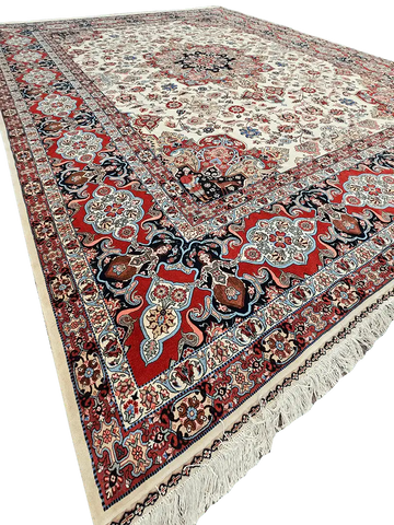 430x340 cm Fine Silk Persian Tabriz rug - Rugoutlet