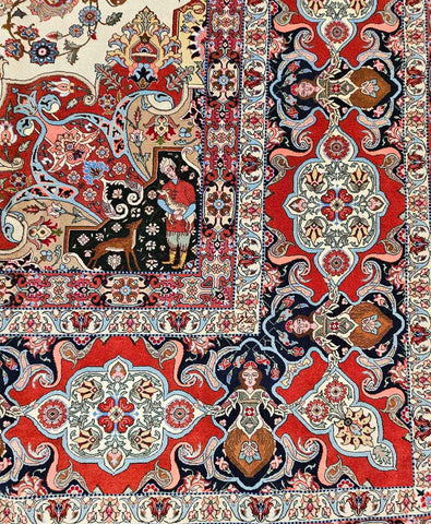430x340 cm Fine Silk Persian Tabriz rug - Rugoutlet