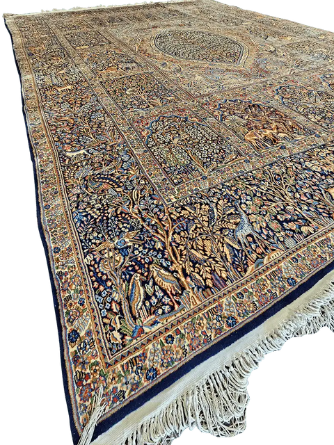 400x301cm Fine Old Persian Kerman Ravar rug - Rugoutlet