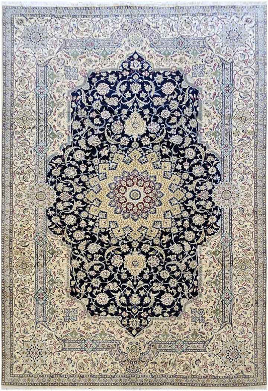 460x310 Fine Persian Nain Silk and wool rug