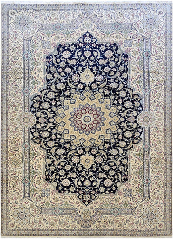 460x310 Fine Persian Nain Silk and wool rug - Rugoutlet