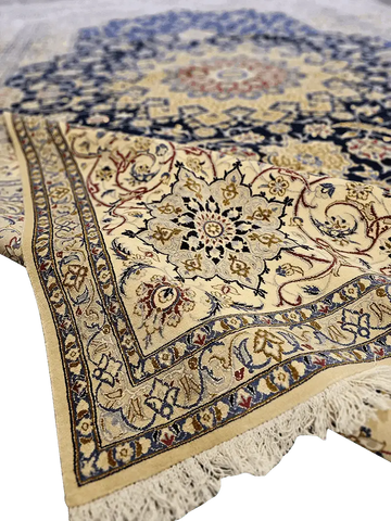 460x310 Fine Persian Nain Silk and wool rug - Rugoutlet