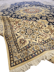 460x310 Fine Persian Nain Silk and wool rug - Rugoutlet