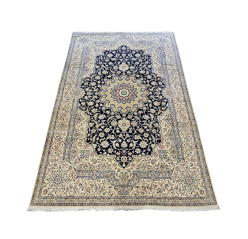 460x310 Fine Persian Nain Silk and wool rug - Rugoutlet