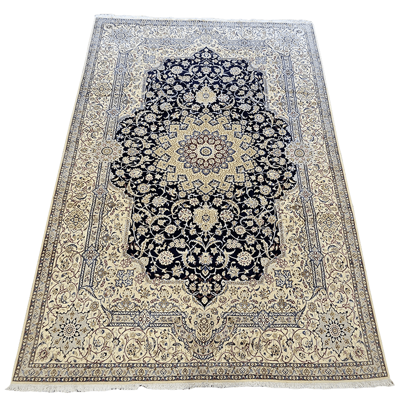 460x310 Fine Persian Nain Silk and wool rug - Rugoutlet