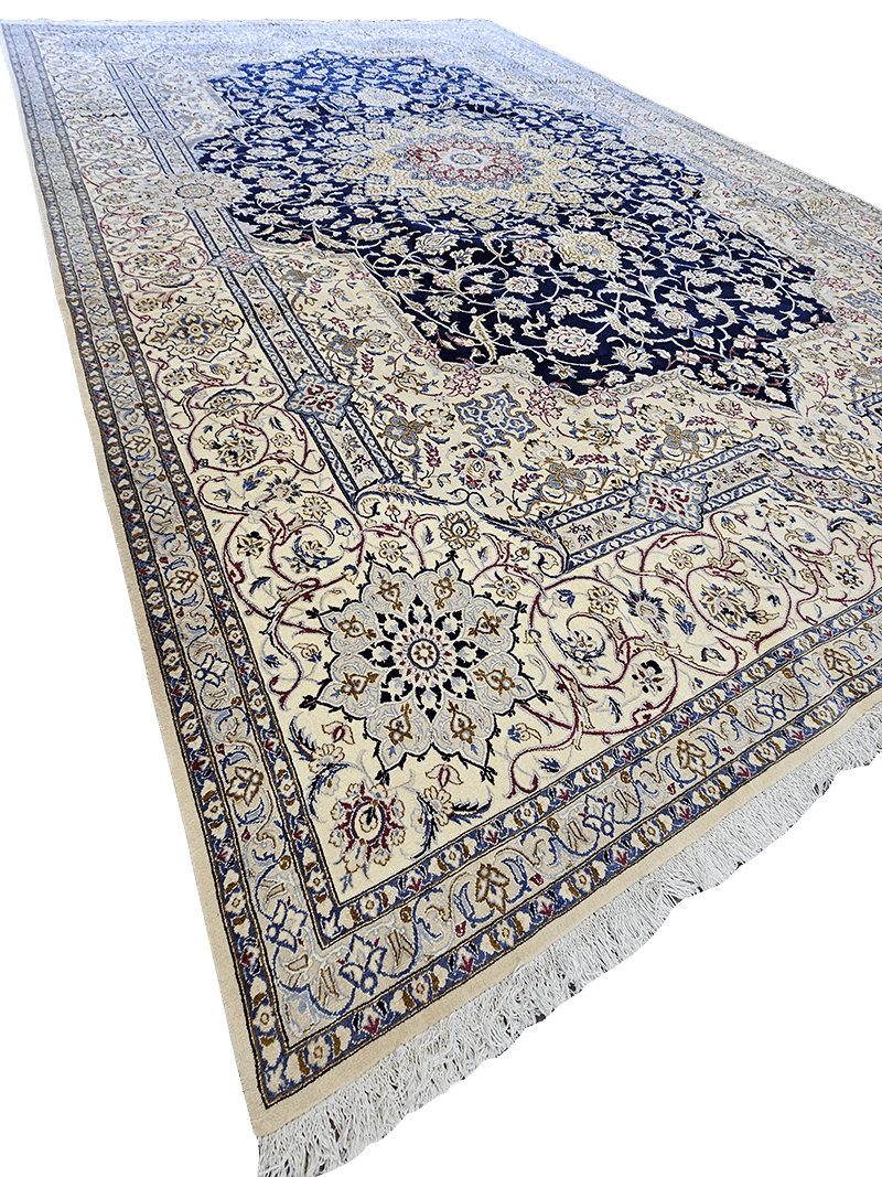 460x310 Fine Persian Nain Silk and wool rug - Rugoutlet