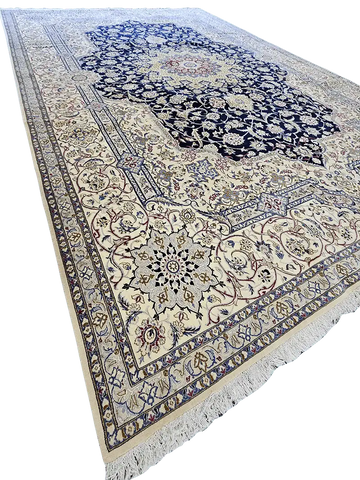 460x310 Fine Persian Nain Silk and wool rug - Rugoutlet
