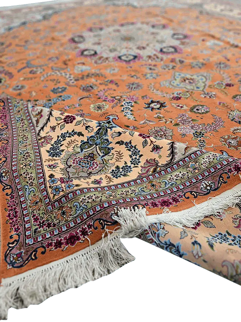 405x295 cm Fine Persian Tabriz Silk and wool rug - Rugoutlet