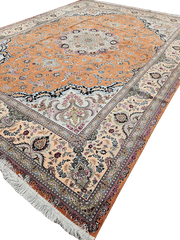 405x295 cm Fine Persian Tabriz Silk and wool rug - Rugoutlet