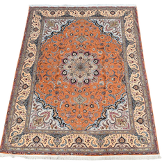 405x295 cm Fine Persian Tabriz Silk and wool rug - Rugoutlet