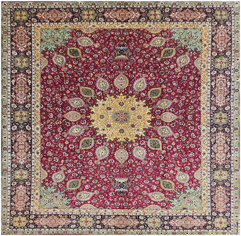 405x298cm Fine Persian Tabriz Silk and wool rug - Rugoutlet