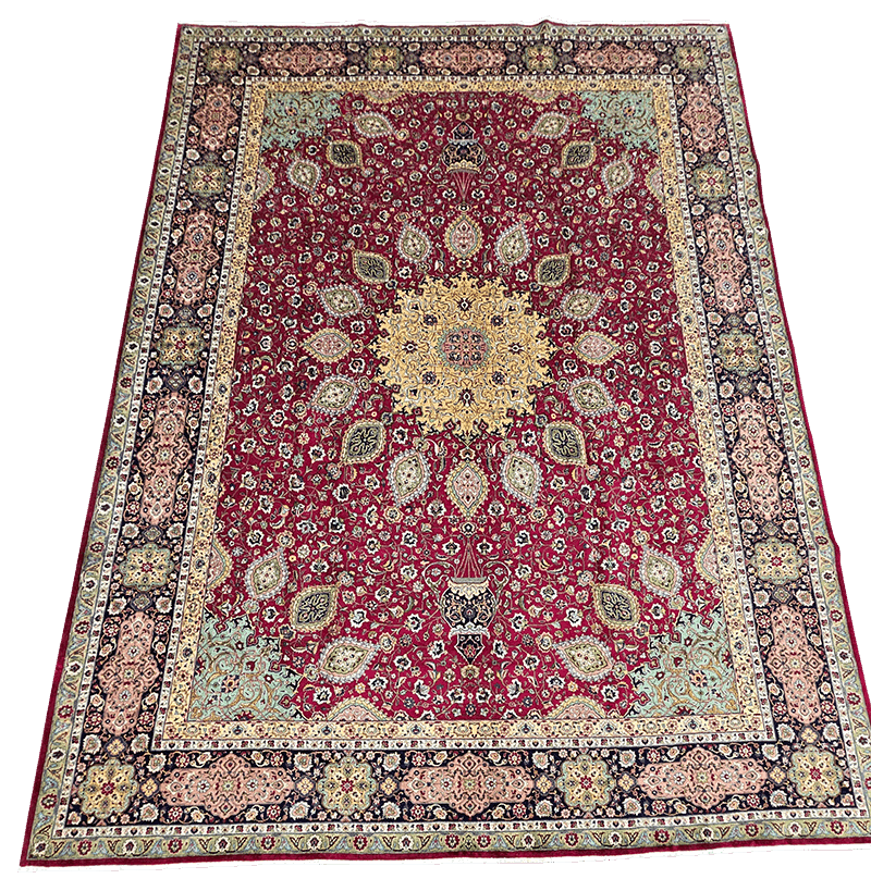 405x298cm Fine Persian Tabriz Silk and wool rug - Rugoutlet