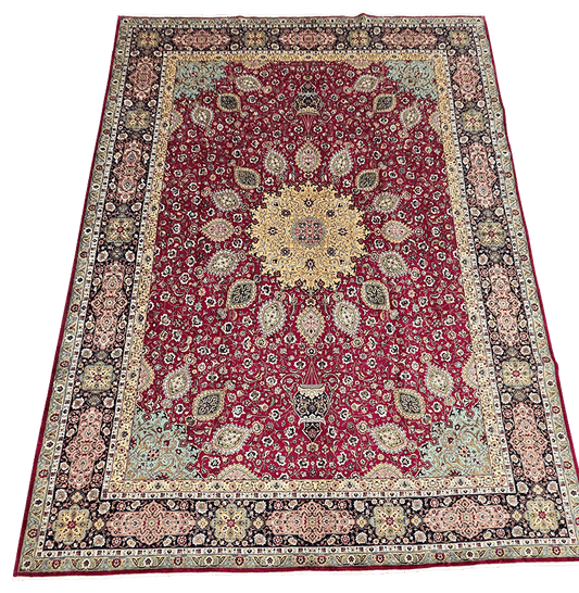 405x298cm Fine Persian Tabriz Silk and wool rug