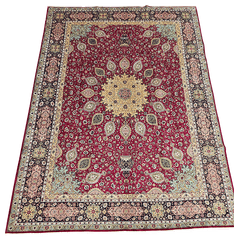 405x298cm Fine Persian Tabriz Silk and wool rug - Rugoutlet