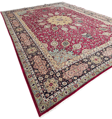 405x298cm Fine Persian Tabriz Silk and wool rug - Rugoutlet