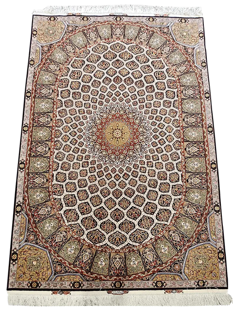 300x204 cm Fine Persian Tabriz Silk and Wool rug - Rugoutlet