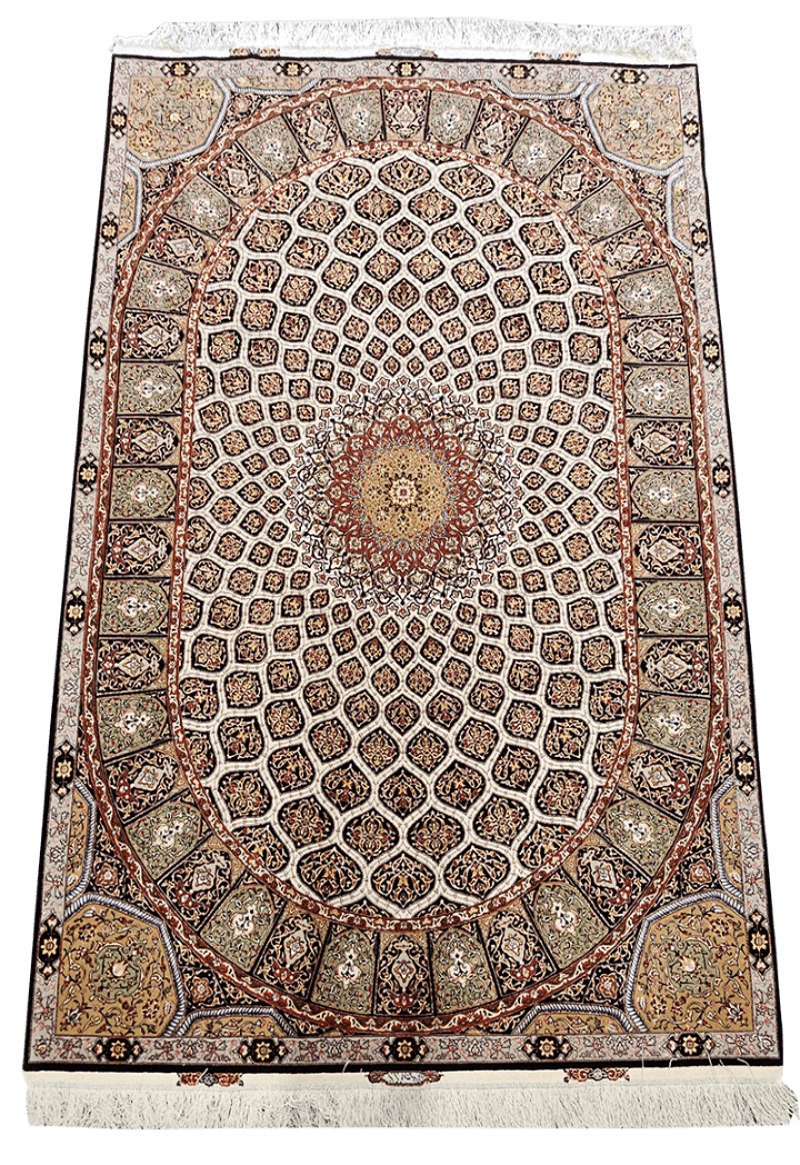 300x204 cm Fine Persian Tabriz Silk and Wool rug - Rugoutlet