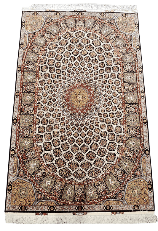 300x204 cm Fine Persian Tabriz Silk and Wool rug