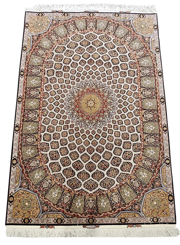 300x204 cm Fine Persian Tabriz Silk and Wool rug - Rugoutlet