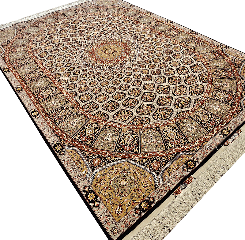 300x204 cm Fine Persian Tabriz Silk and Wool rug - Rugoutlet