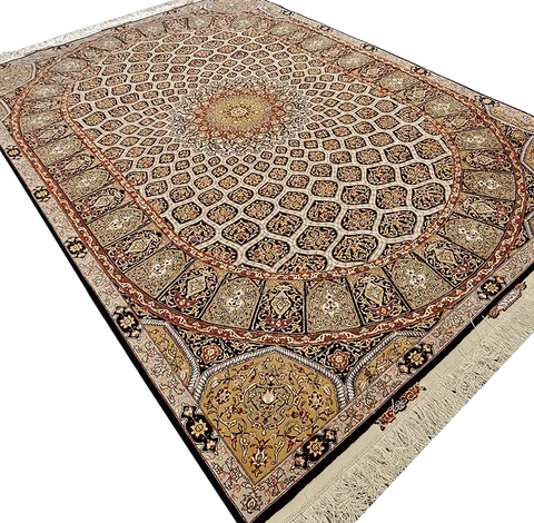 300x204 cm Fine Persian Tabriz Silk and Wool rug - Rugoutlet