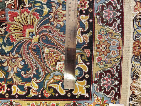 308x198 cm Fine Tabriz silk Rug Handmade paisley design - Rugoutlet