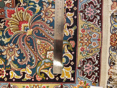 308x198 cm Fine Tabriz silk Rug Handmade paisley design