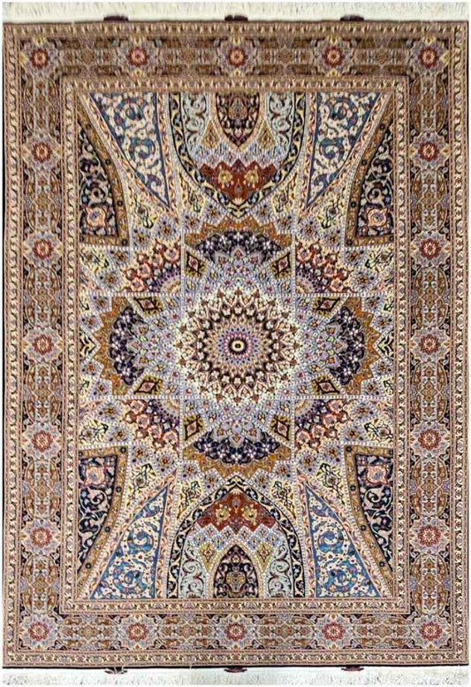 308x205 cm Fine Persian Tabriz rug Silk and wool