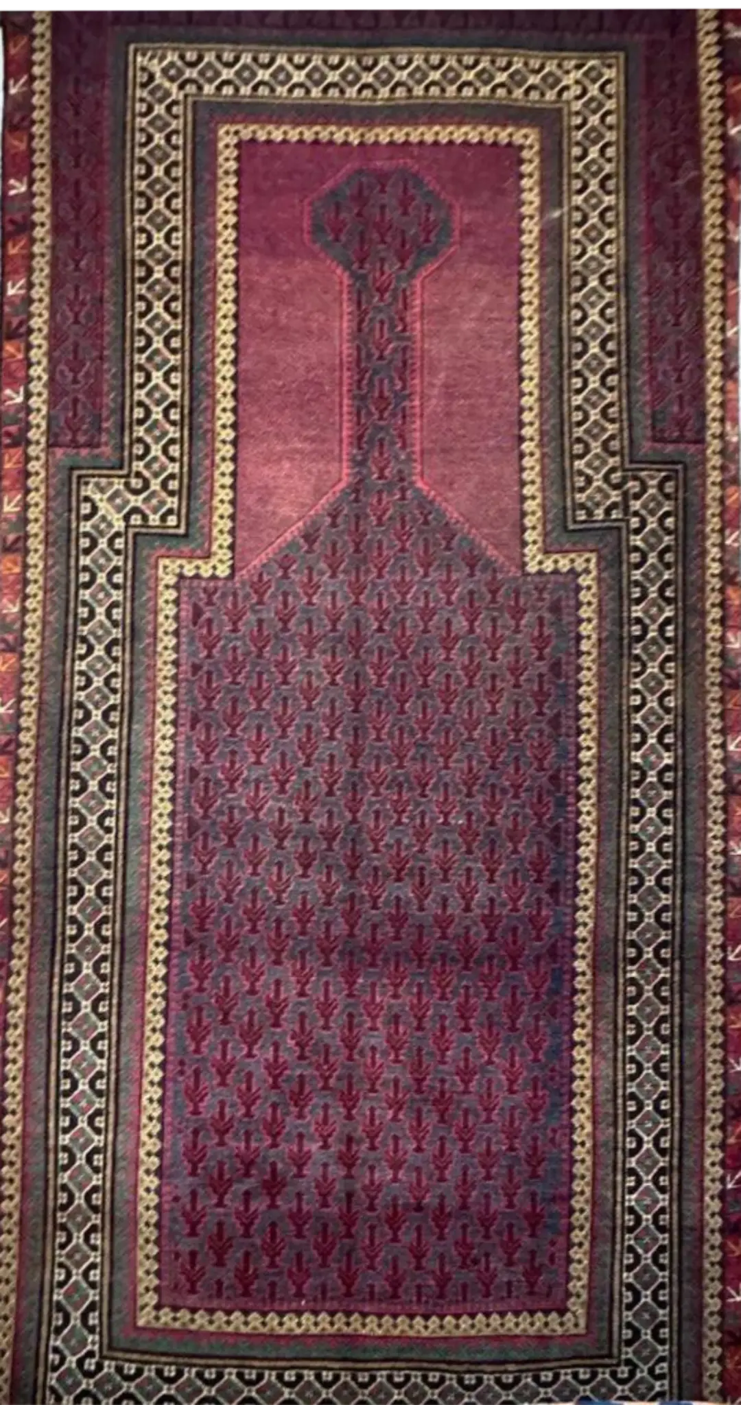 Fine Old Baluch Prayer Rug 140 x 90 cm (4.59 x 2.95 ft)