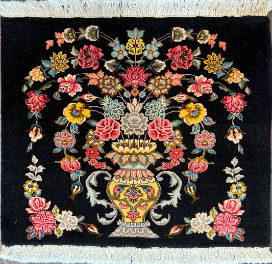 Fine Persian Tabriz Rug Silk and Wool 85cm x 60 cm