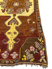 Old Anatolian Sumak Handmade Rug 397 x 160 cm (13.02 x 5.25 ft)