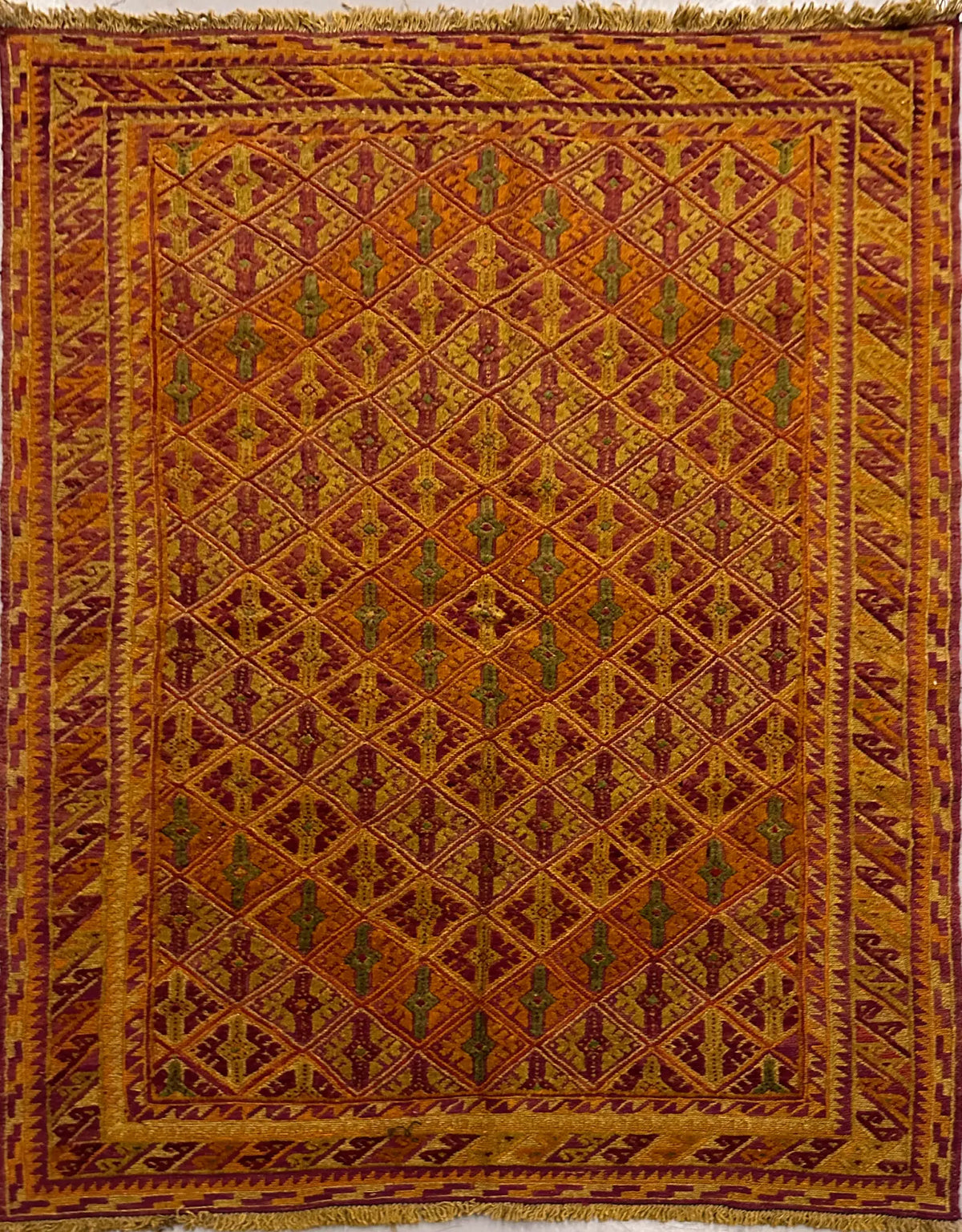 Afghan Mushwani Handmade Rug 187 x 148 cm (6.14 x 4.86 ft)