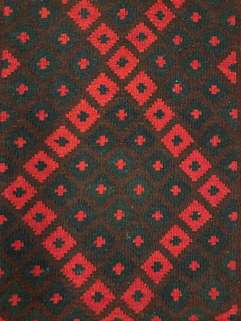 red-afghan-rug-close