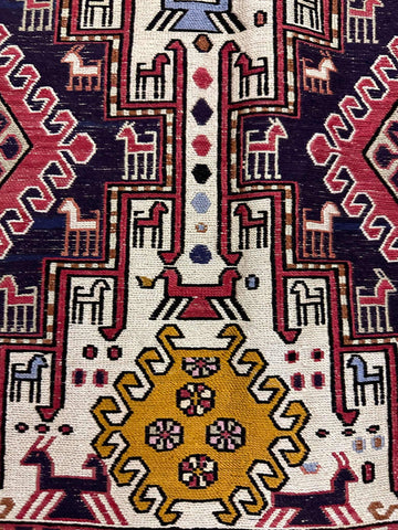Fine Silk Qashqai Sumak Rug 190 x 115 cm (6.23 x 3.77 ft)