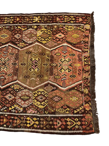 Old Anatolian Sumak Rug 360 x 140 cm (11.81 x 4.59 ft)