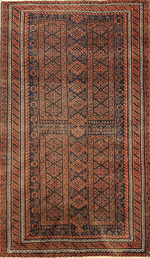 Persian Baluch tribal hand-knotted rug