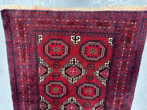 Persian Baluch Tribal Hand-Knotted Red Beige Colour Rug