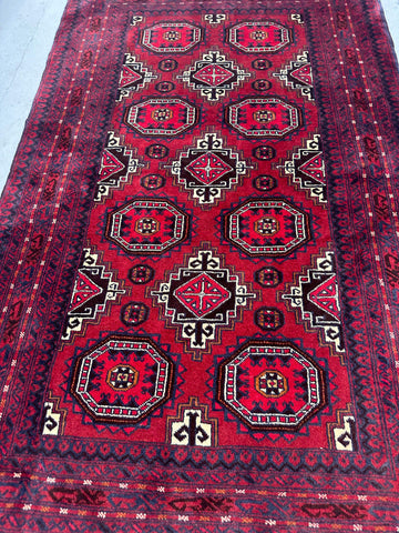 Persian Baluch Tribal Hand-Knotted Red Beige Colour Rug