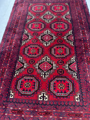 180 x 117 cm Persian Baluch Tribal Hand-Knotted Red Beige Colour Rug