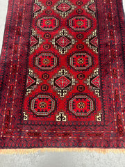 180 x 117 cm Persian Baluch Tribal Hand-Knotted Red Beige Colour Rug