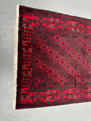 106 x 241 cm Persian Baluch Tribal Hand-Knotted Red Brown Colour Rug