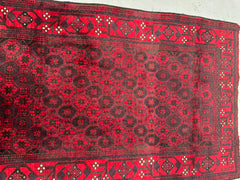 106 x 241 cm Persian Baluch Tribal Hand-Knotted Red Brown Colour Rug