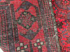 106 x 241 cm Persian Baluch Tribal Hand-Knotted Red Brown Colour Rug