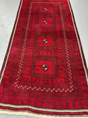 Persian Baluch Tribal hand-knotted red and black color