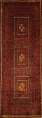 Fine Persian Wool Old Baluch Rug 220 x 120 cm (7.22 x 3.94 ft)