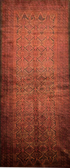 Fine Persian Wool Old Baluch Rug 233 x 114 cm (7.64 x 3.74 ft)