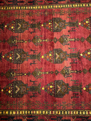 290 x 130 cm Fine Persian Old Baluch Rug Hand-Knotted Red & Brown Colour - Rugoutlet